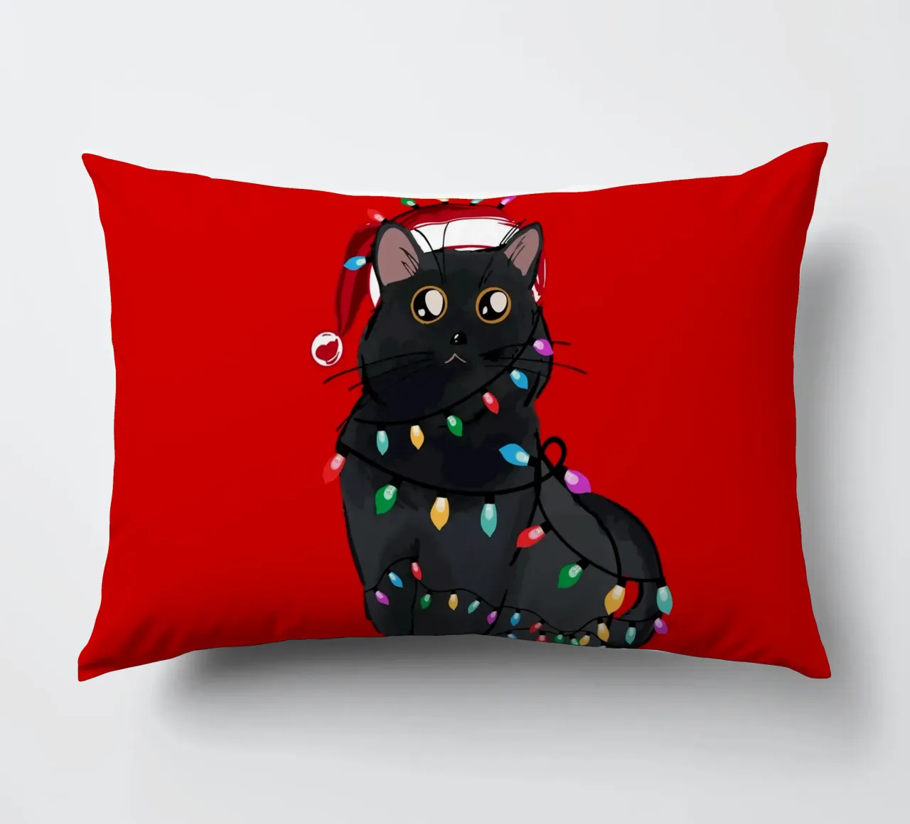 Luci di Natale del gatto nero cuscino da EDMPROJECT