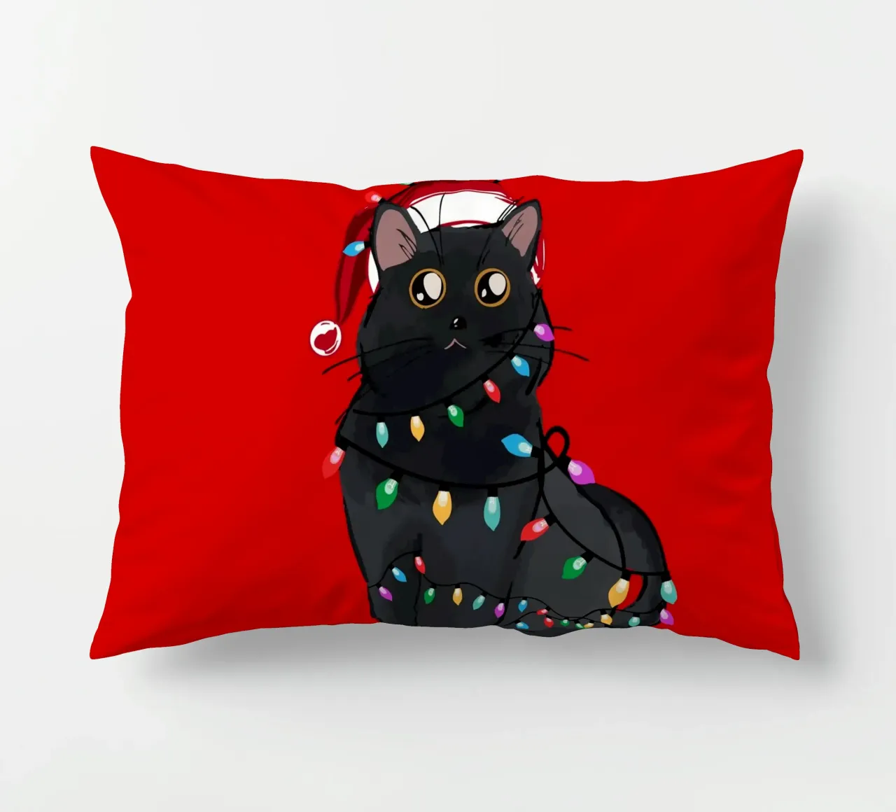Luci di Natale del gatto nero cuscino da EDMPROJECT