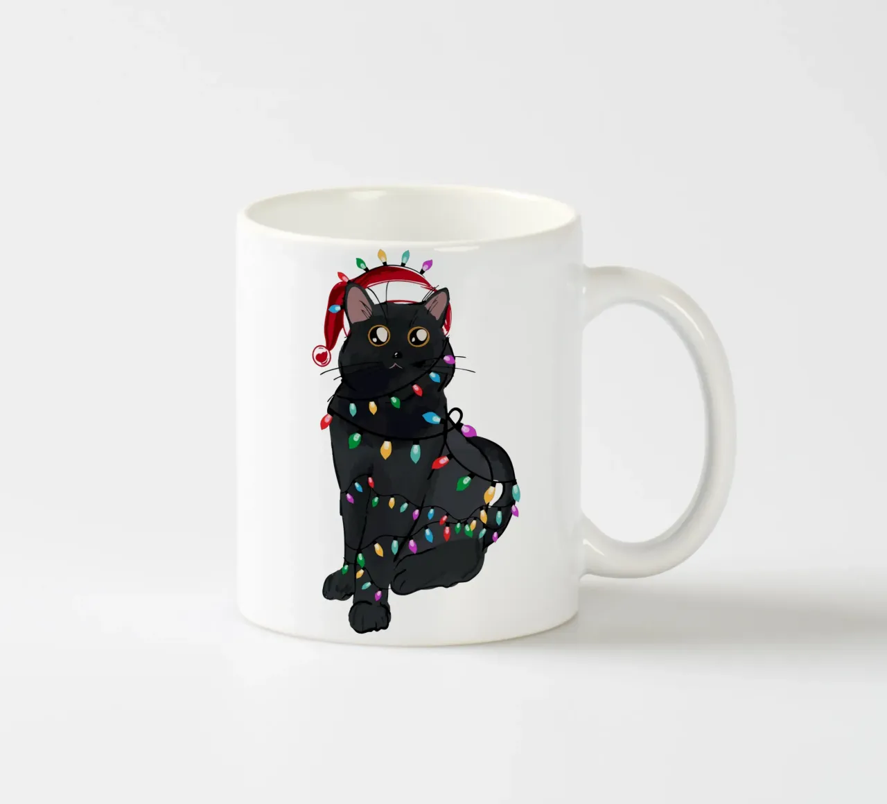 Luci di Natale del gatto nero tazza in ceramica da EDMPROJECT