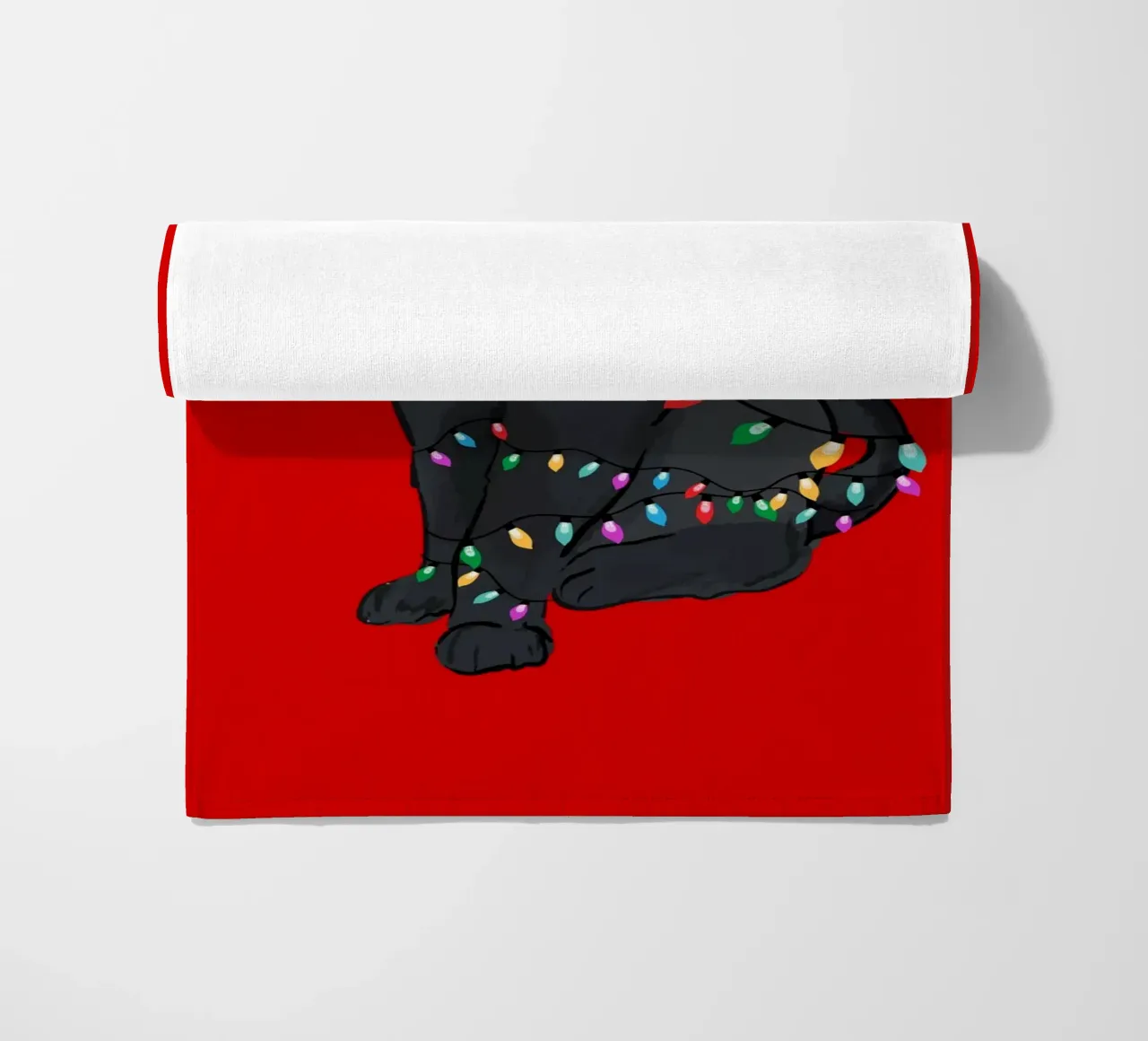 Luci di Natale del gatto nero telo mare da EDMPROJECT
