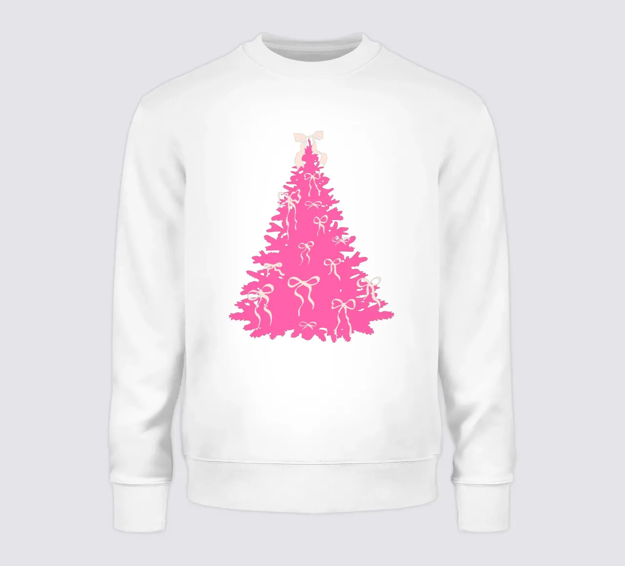 Coquette albero di Natale rosa con fiocchi felpa da EDMPROJECT