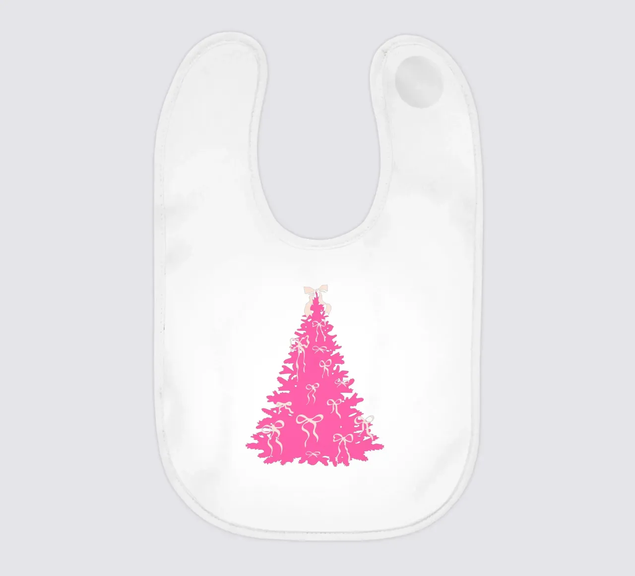 Coquette albero di Natale rosa con fiocchi bavaglino da EDMPROJECT