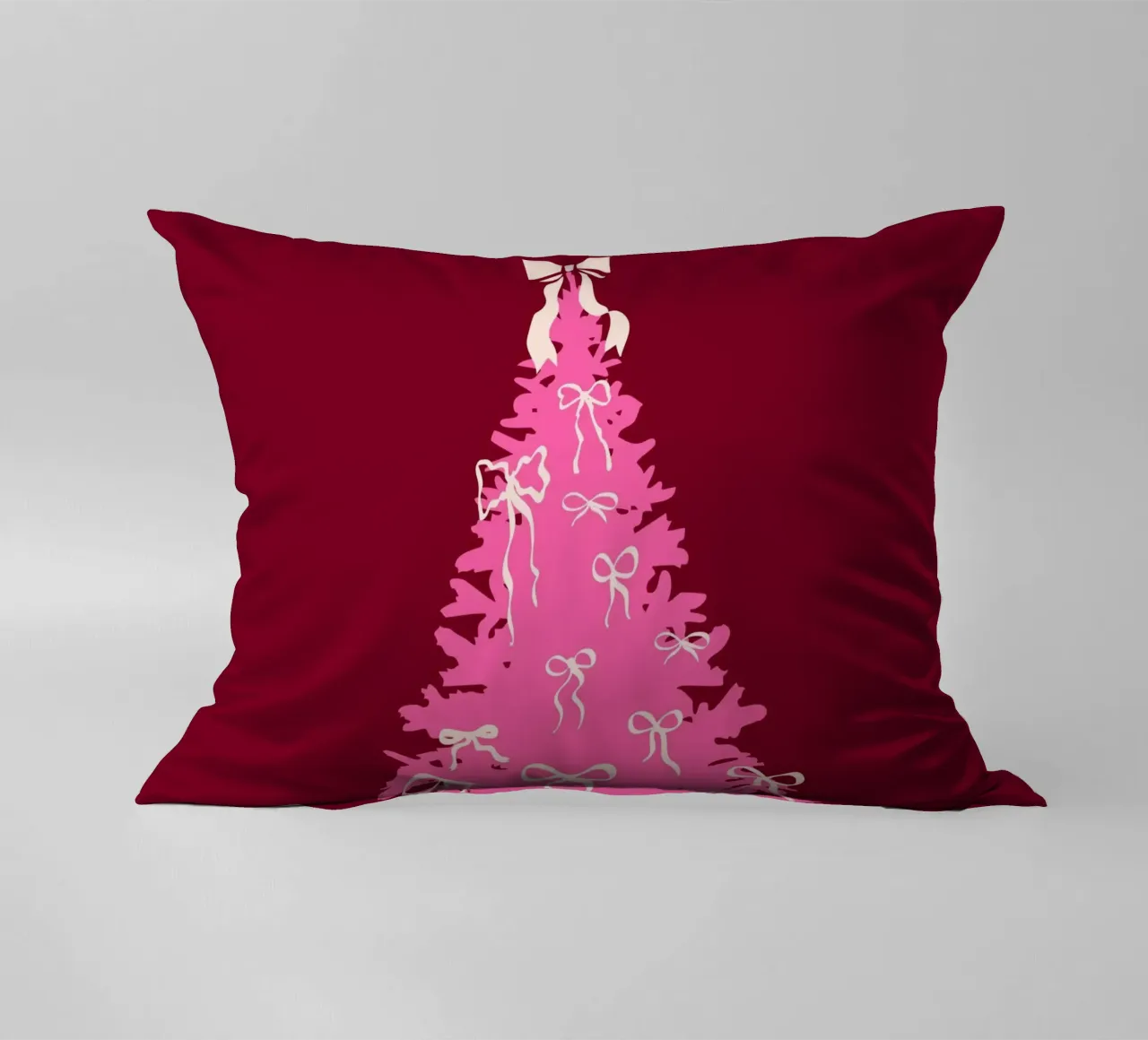 Coquette albero di Natale rosa con fiocchi cuscino da EDMPROJECT