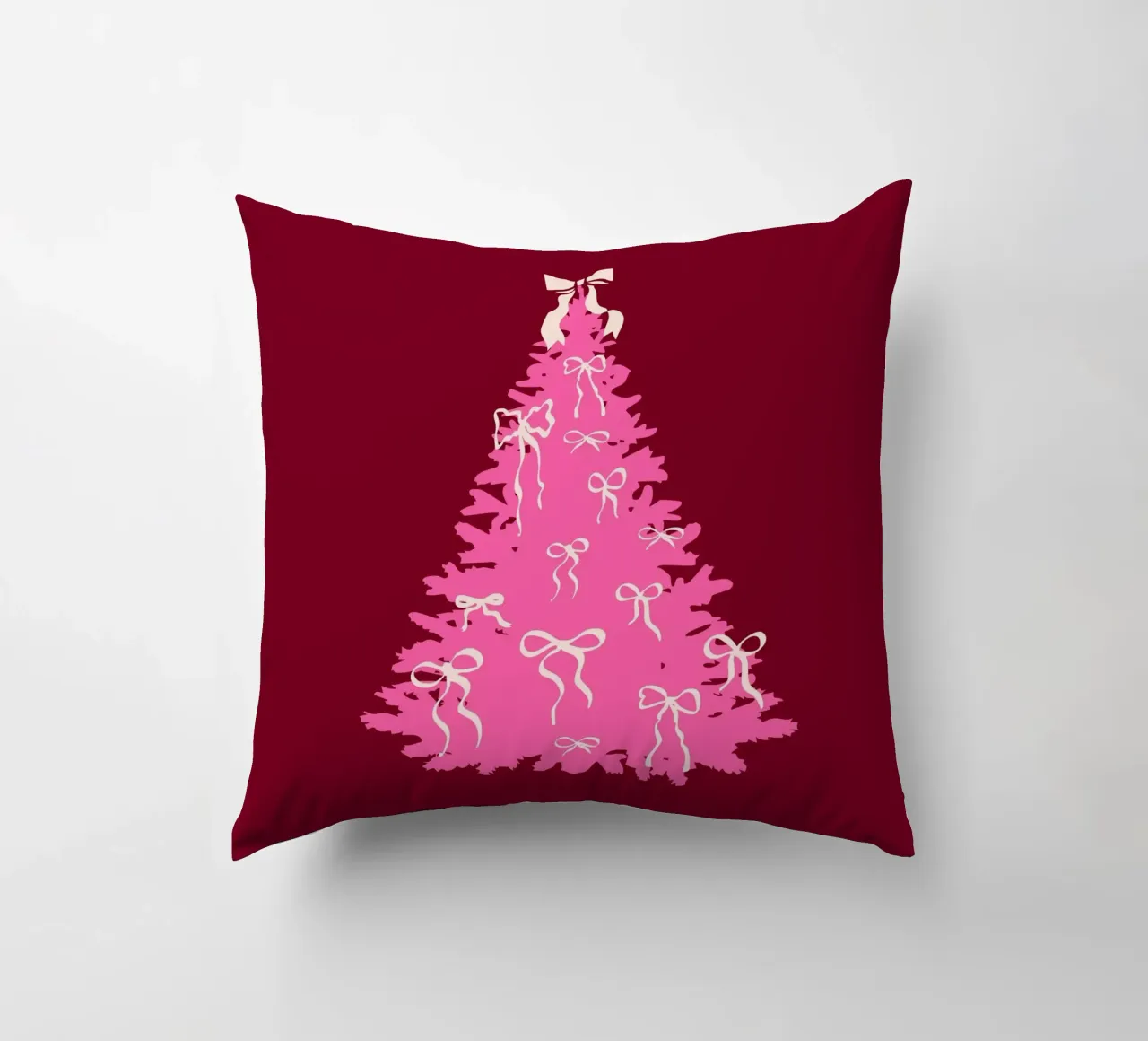 Coquette albero di Natale rosa con fiocchi cuscino da EDMPROJECT