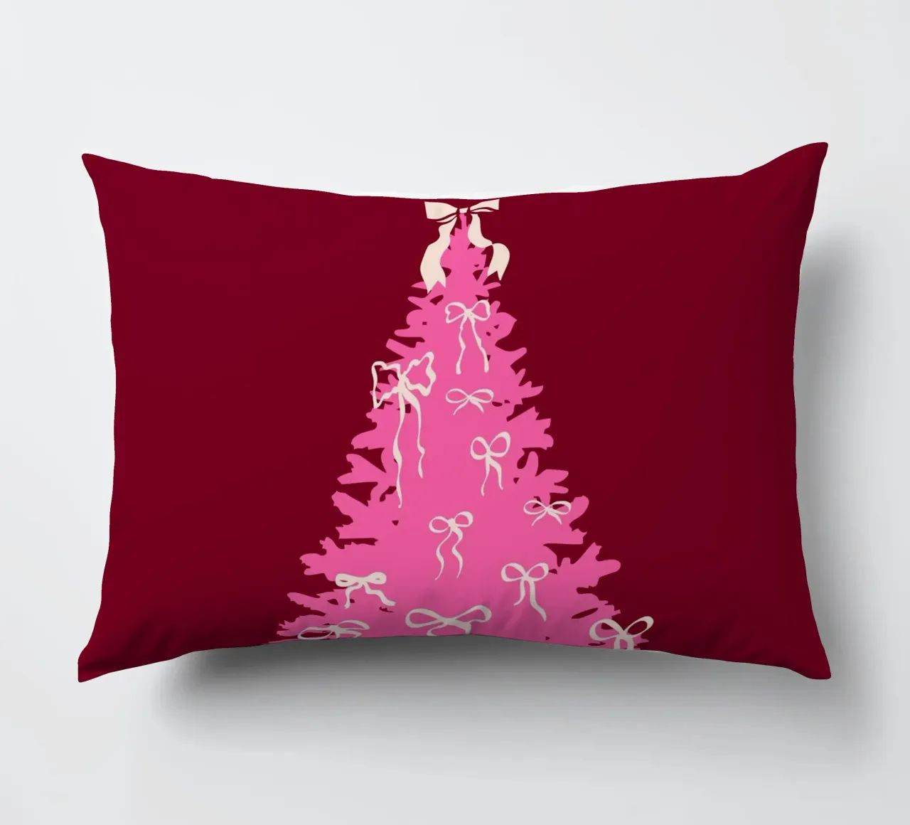 Coquette albero di Natale rosa con fiocchi cuscino da EDMPROJECT