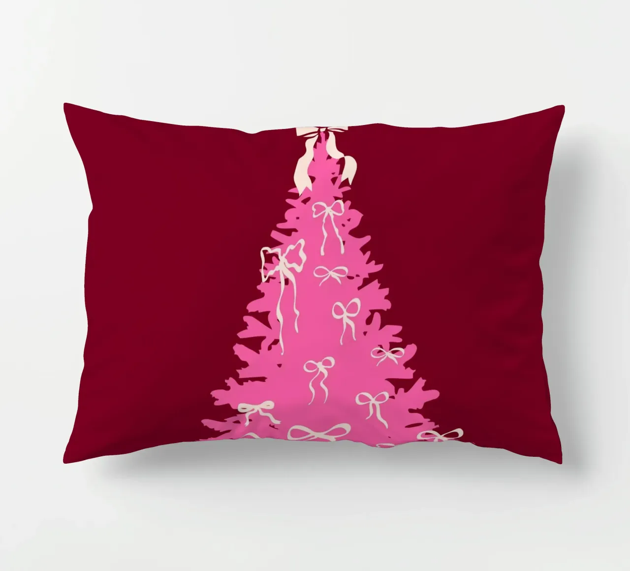 Coquette albero di Natale rosa con fiocchi cuscino da EDMPROJECT