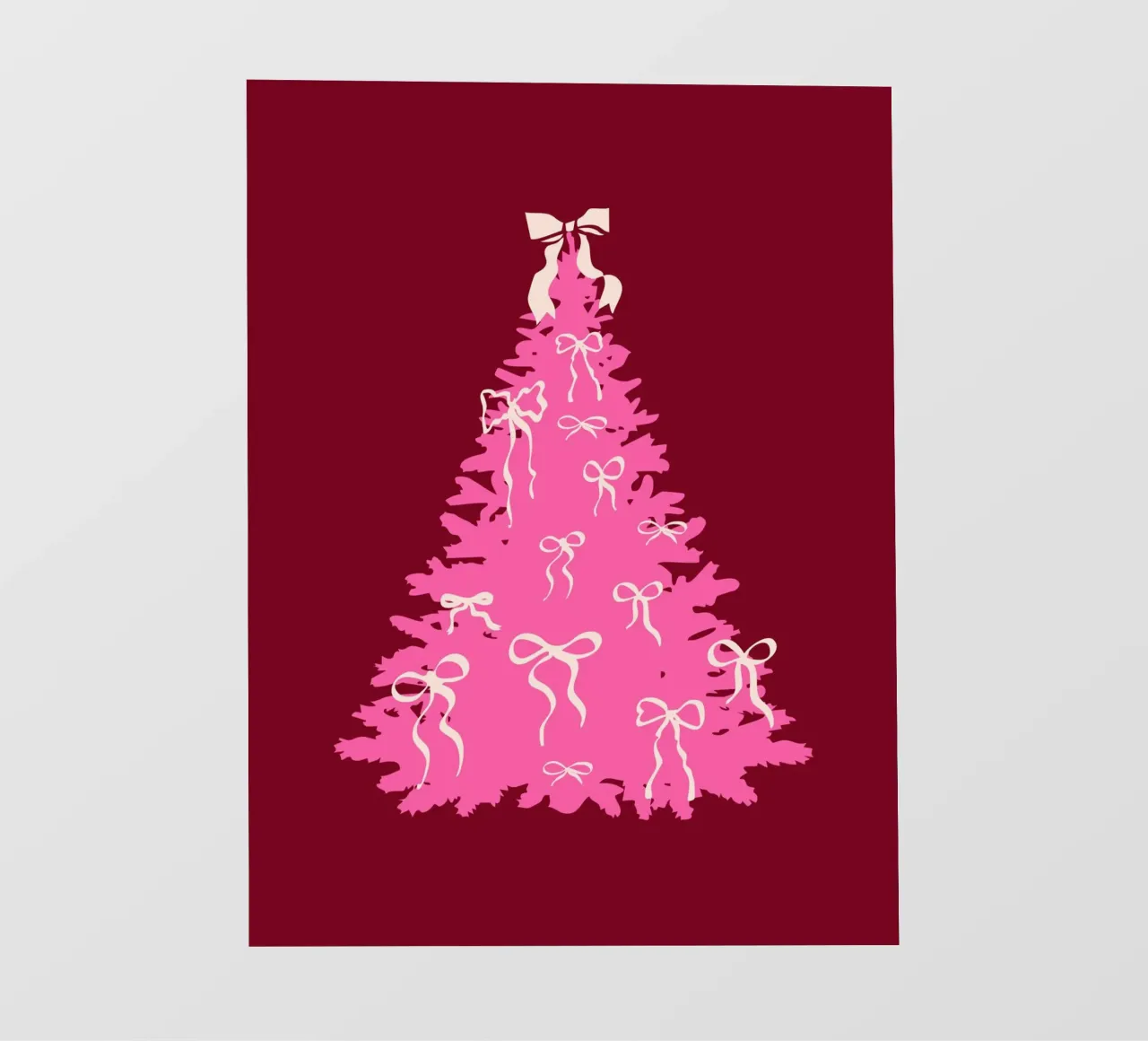 Coquette albero di Natale rosa con fiocchi pellicola backlit da EDMPROJECT