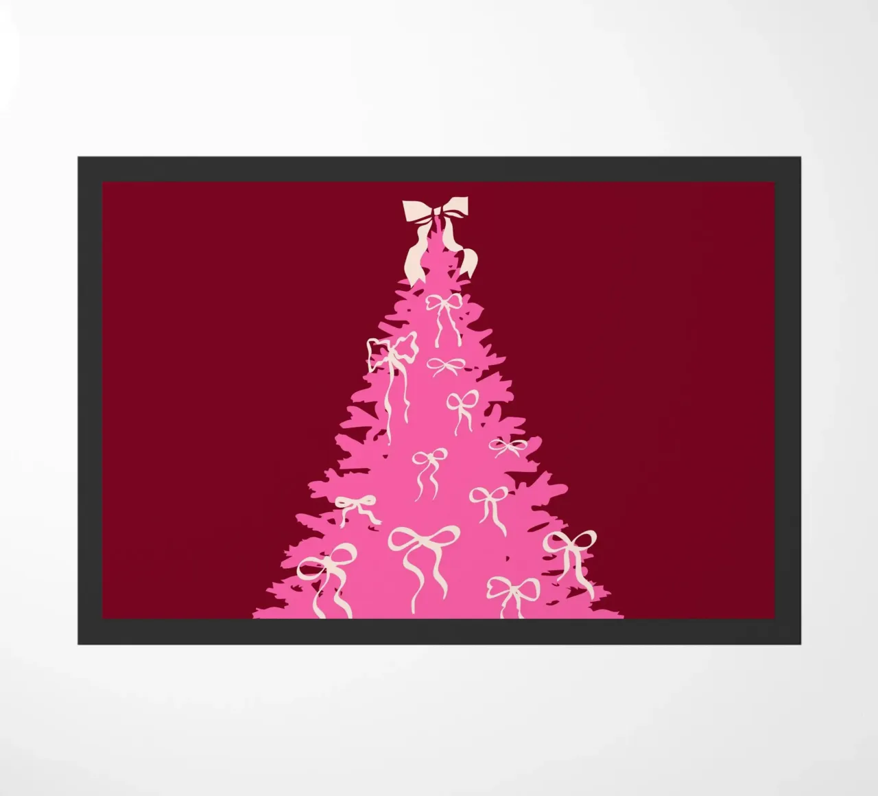 Coquette albero di Natale rosa con fiocchi zerbino da EDMPROJECT
