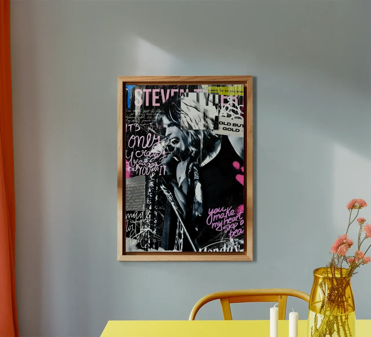 Steven Tyler street art alluminio dibond da Digital Street art