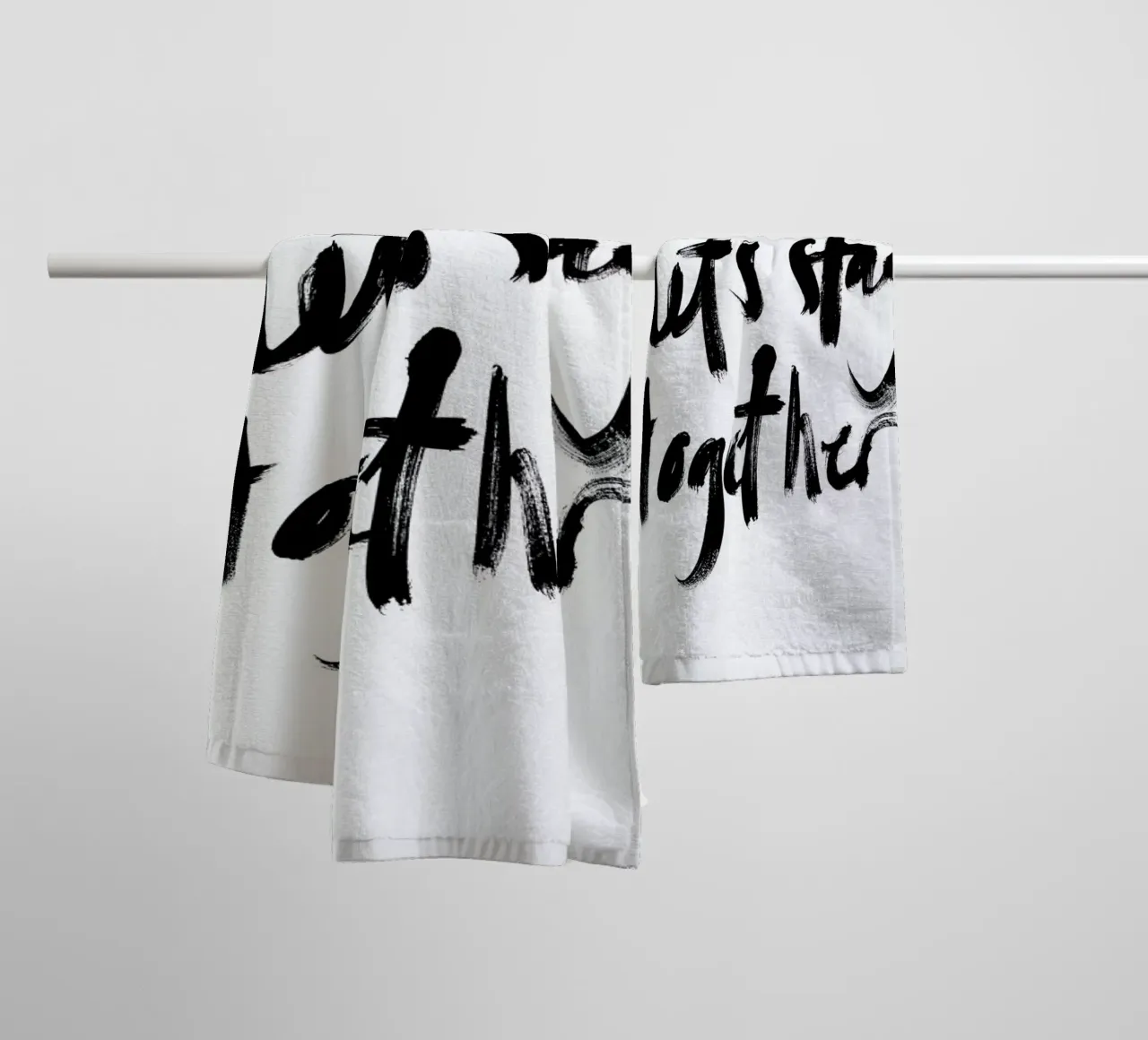 Let's Stay Together towel by RK Design