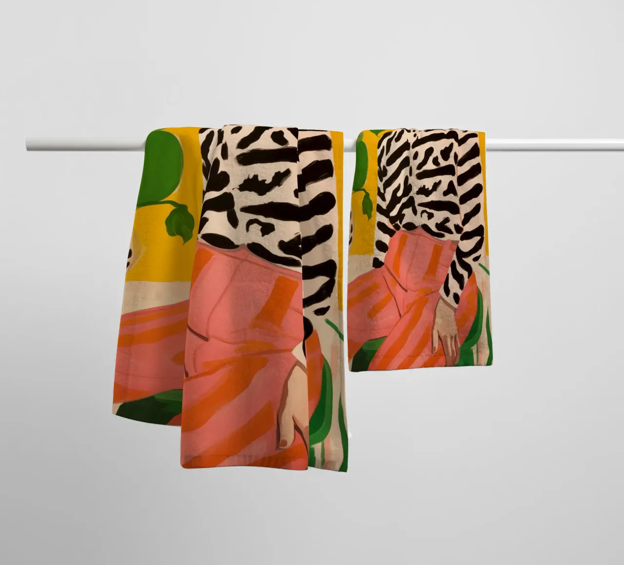 Boho Poster Club 6 Femmes 3 towel by Boho Print Collection