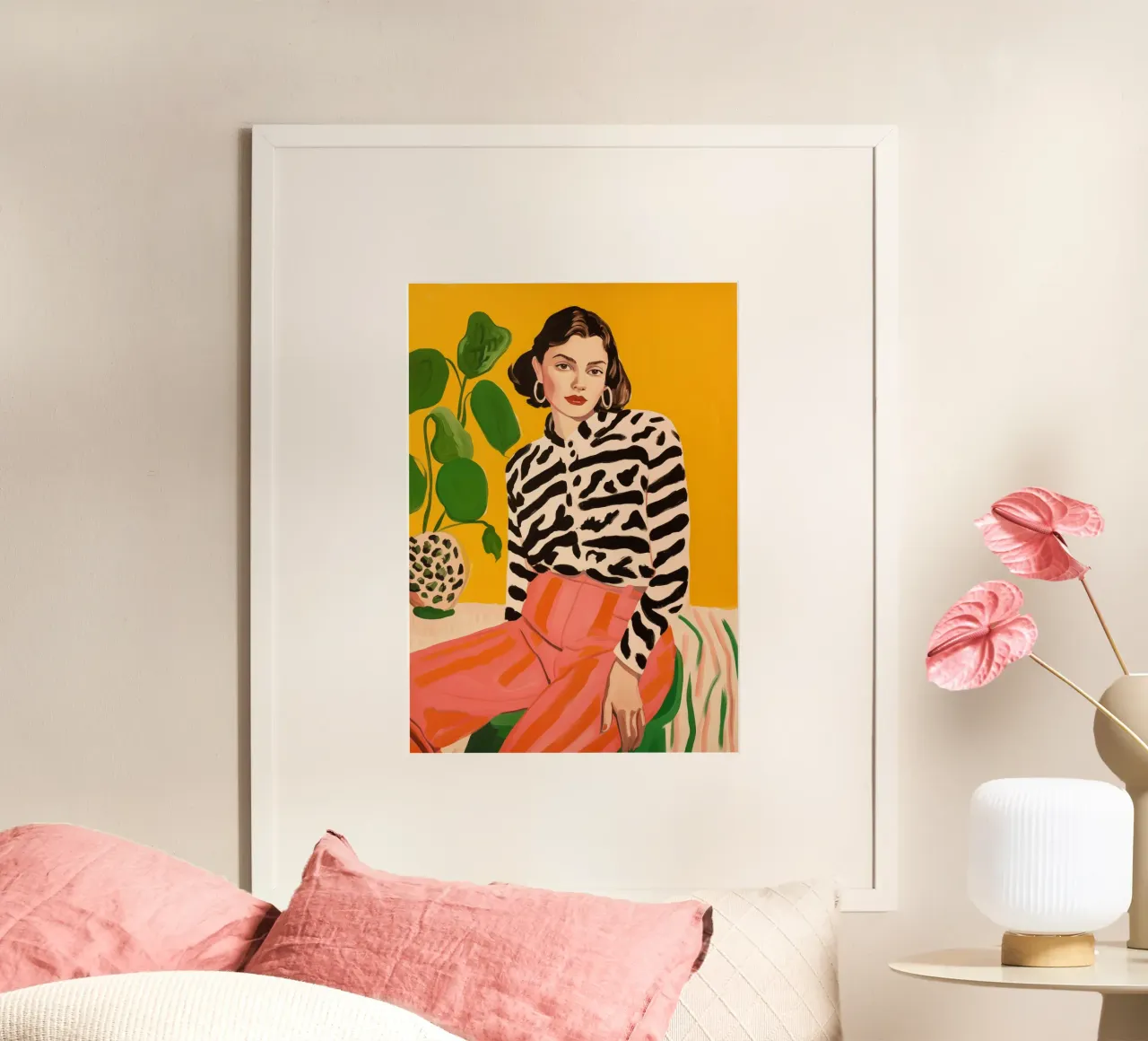 Boho Poster Club 6 Femmes 3 poster con telaio in legno da Boho Print Collection