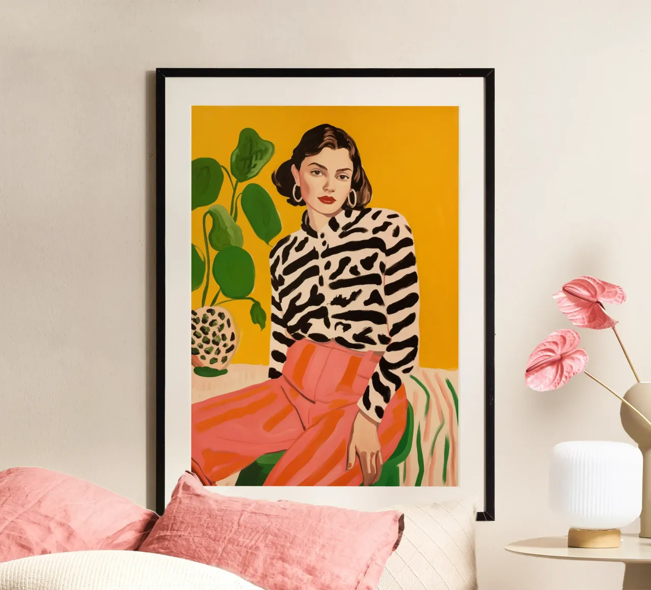 Boho Poster Club 6 Femmes 3 poster con telaio in legno da Boho Print Collection