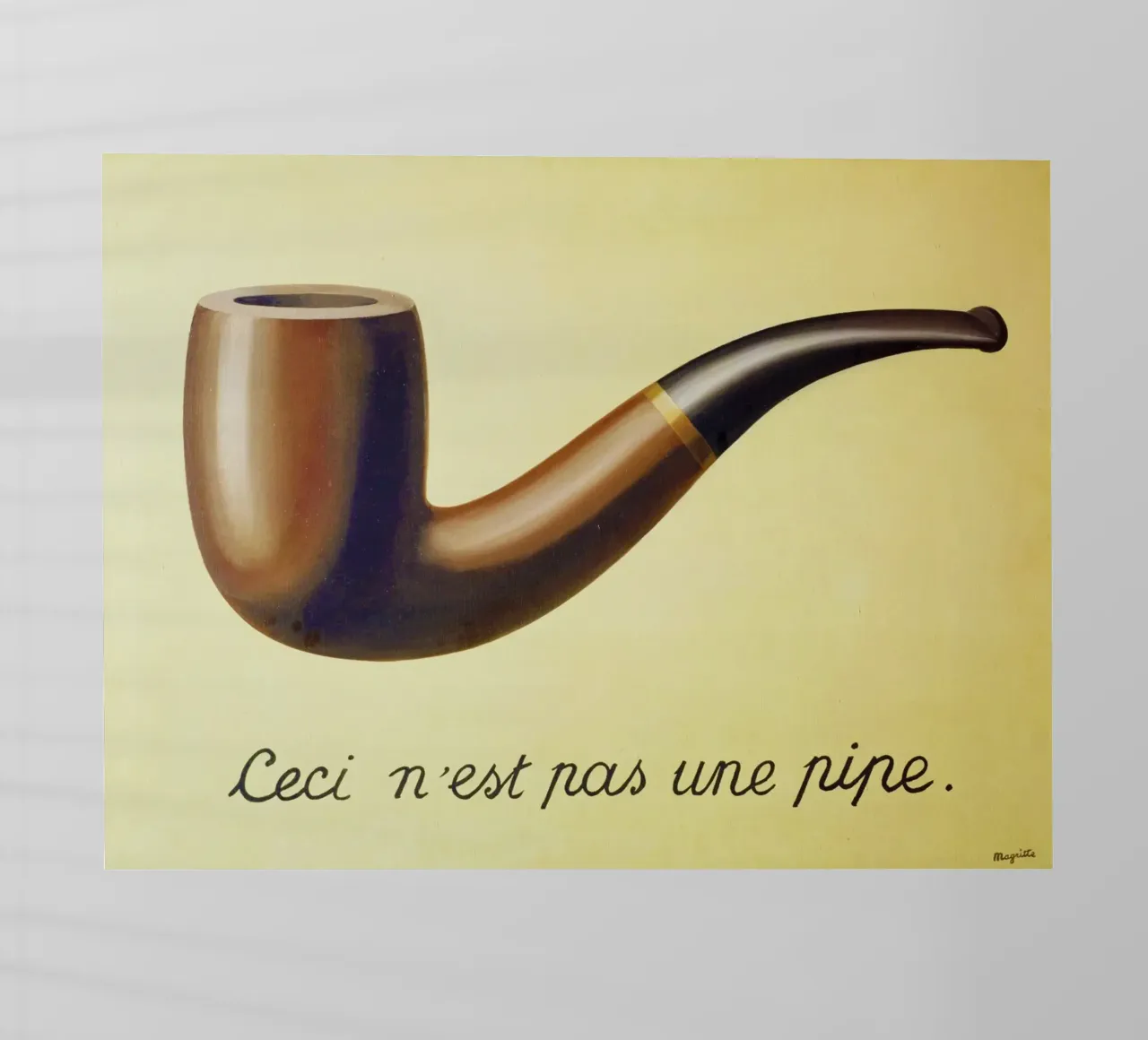 Ceci n'est pas une pipe di René Magritte (1929) pellicola backlit da Chérie Prints