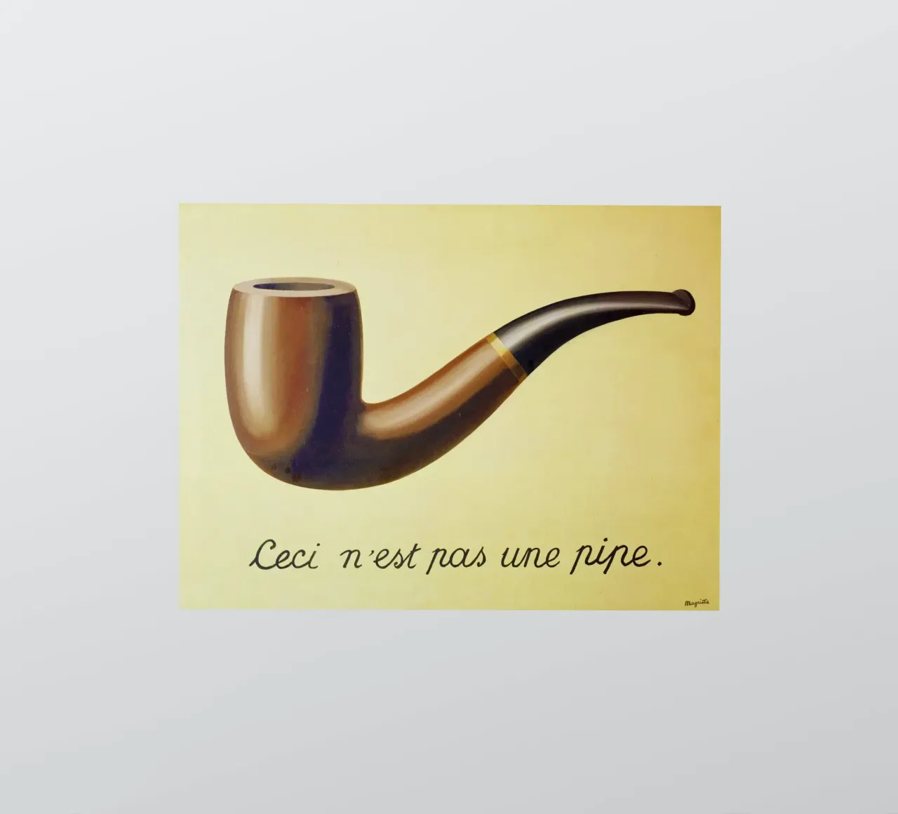 Ceci n'est pas une pipe (1929), de René Magritte pegatina de Chérie Prints