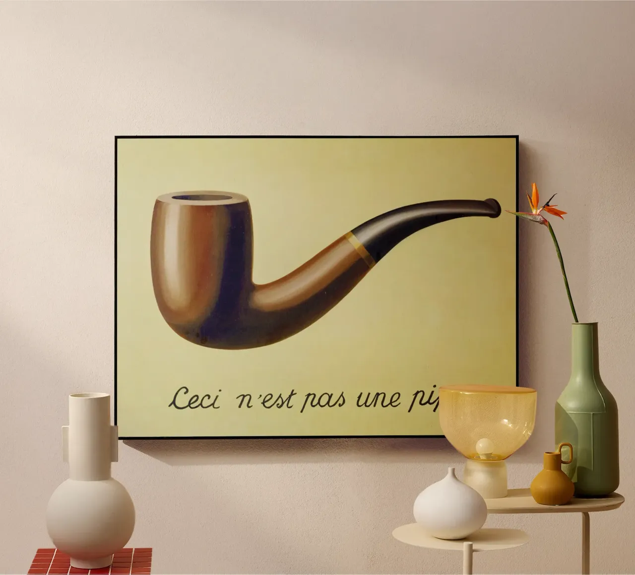 Ceci n'est pas une pipe di René Magritte (1929) plexiglass da Chérie Prints