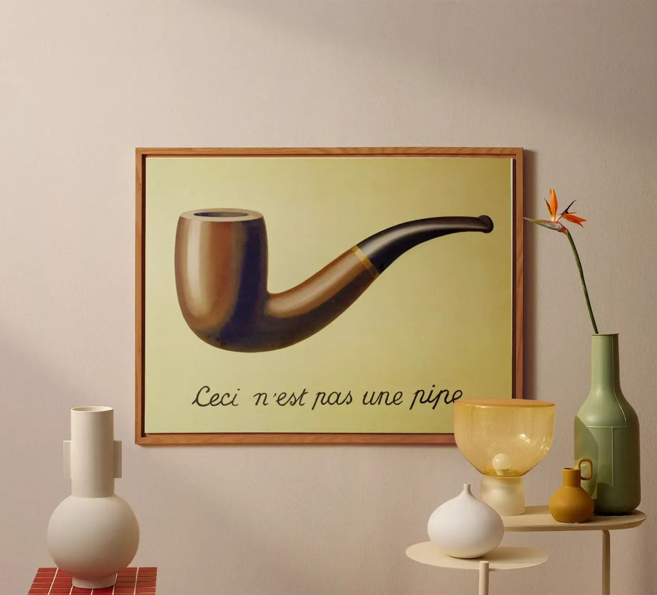 Ceci n'est pas une pipe di René Magritte (1929) alluminio dibond da Chérie Prints