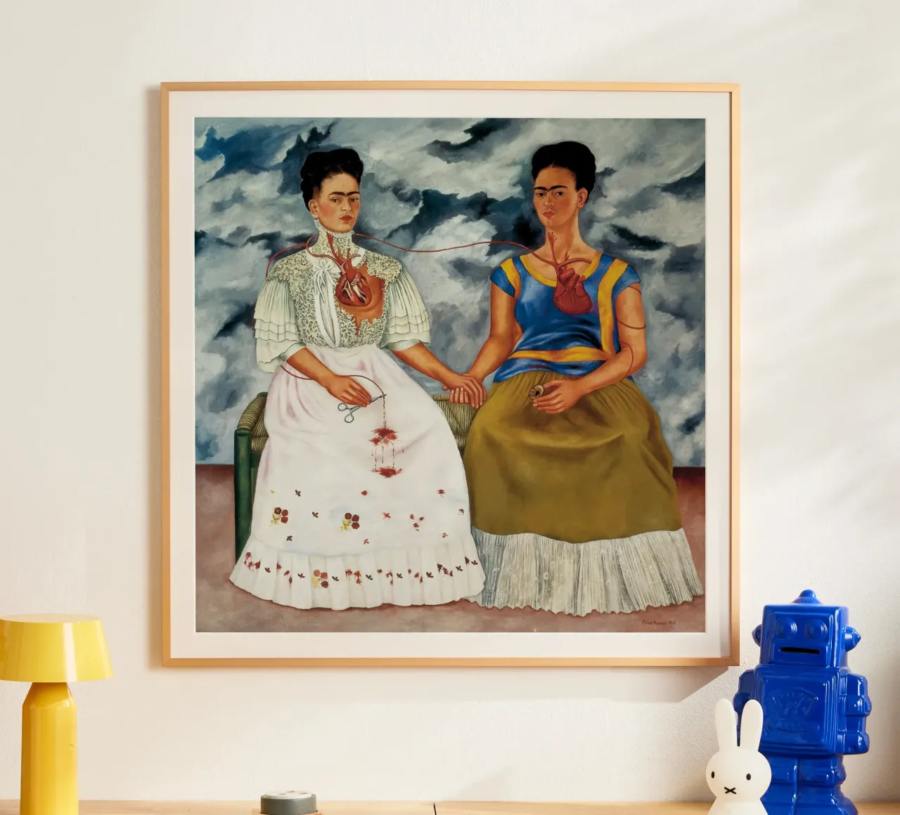Frida Kahlo’s The Two Fridas (1939) carta hahnemühle da Chérie Prints