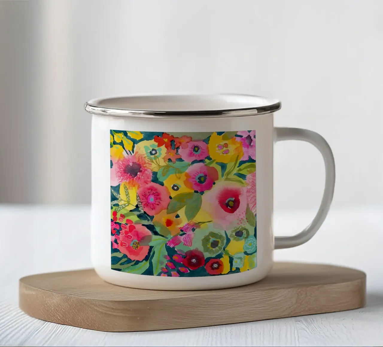 Delizioso tazza in smalto da Suzanne Allard