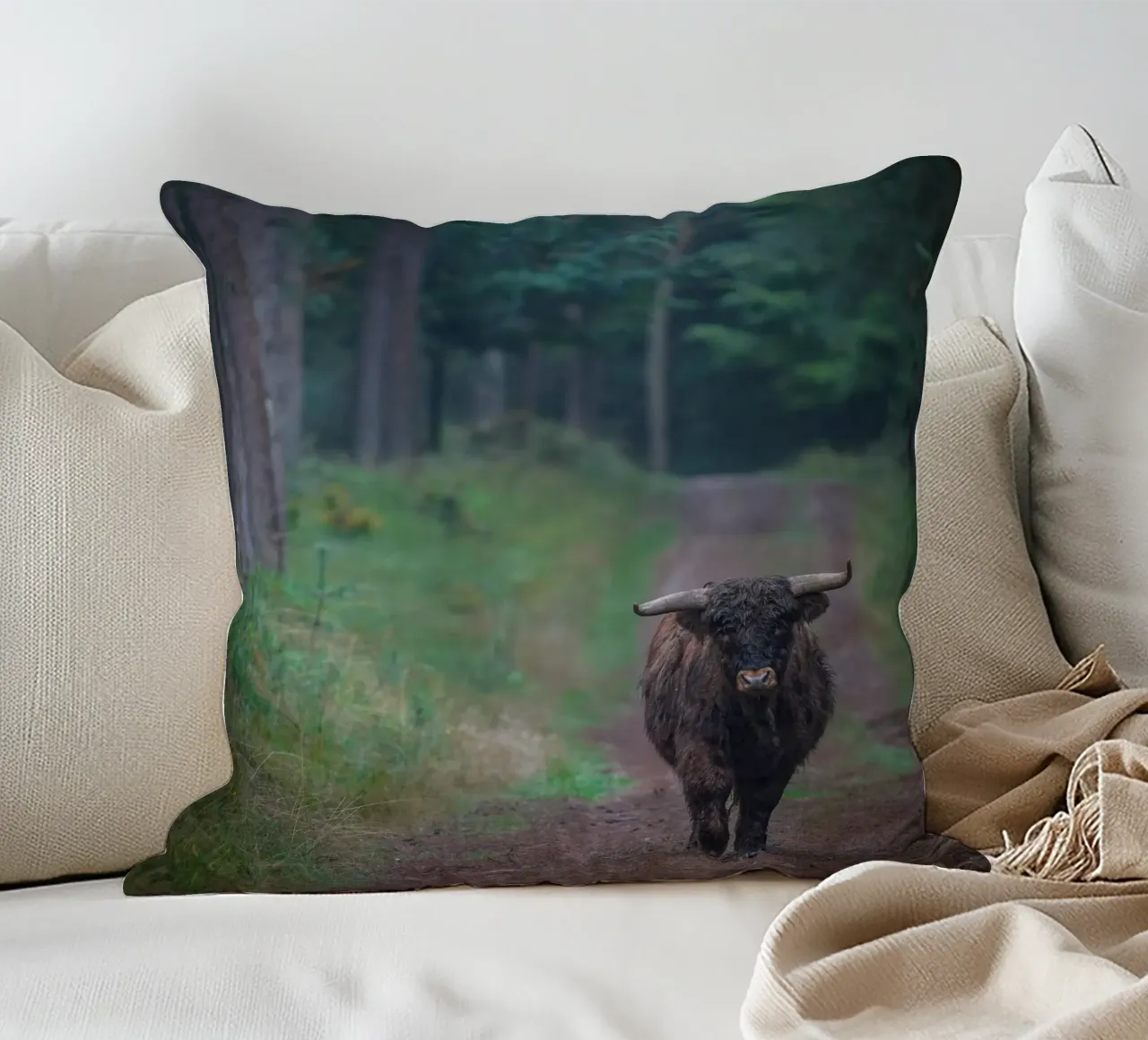 Mucca delle Highlands cuscino da Tom's Wildlife