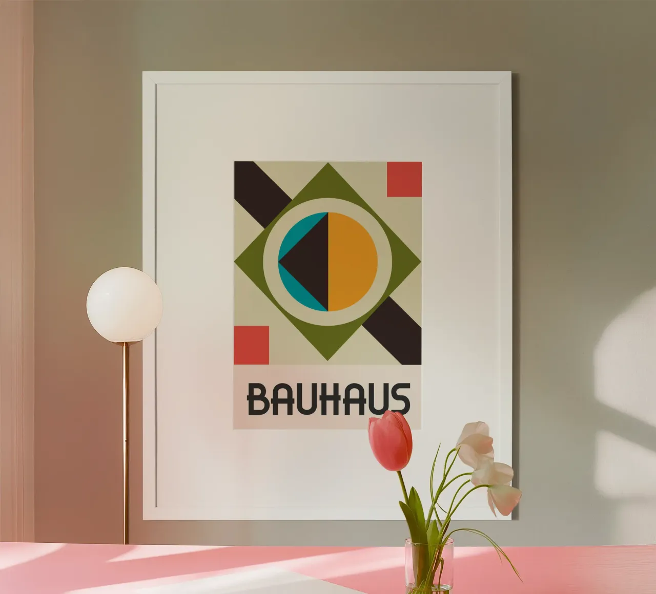 Bauhaus Forme geometriche a blocchi di colore Arte moderna di metà secolo carta hahnemühle da Grungeo