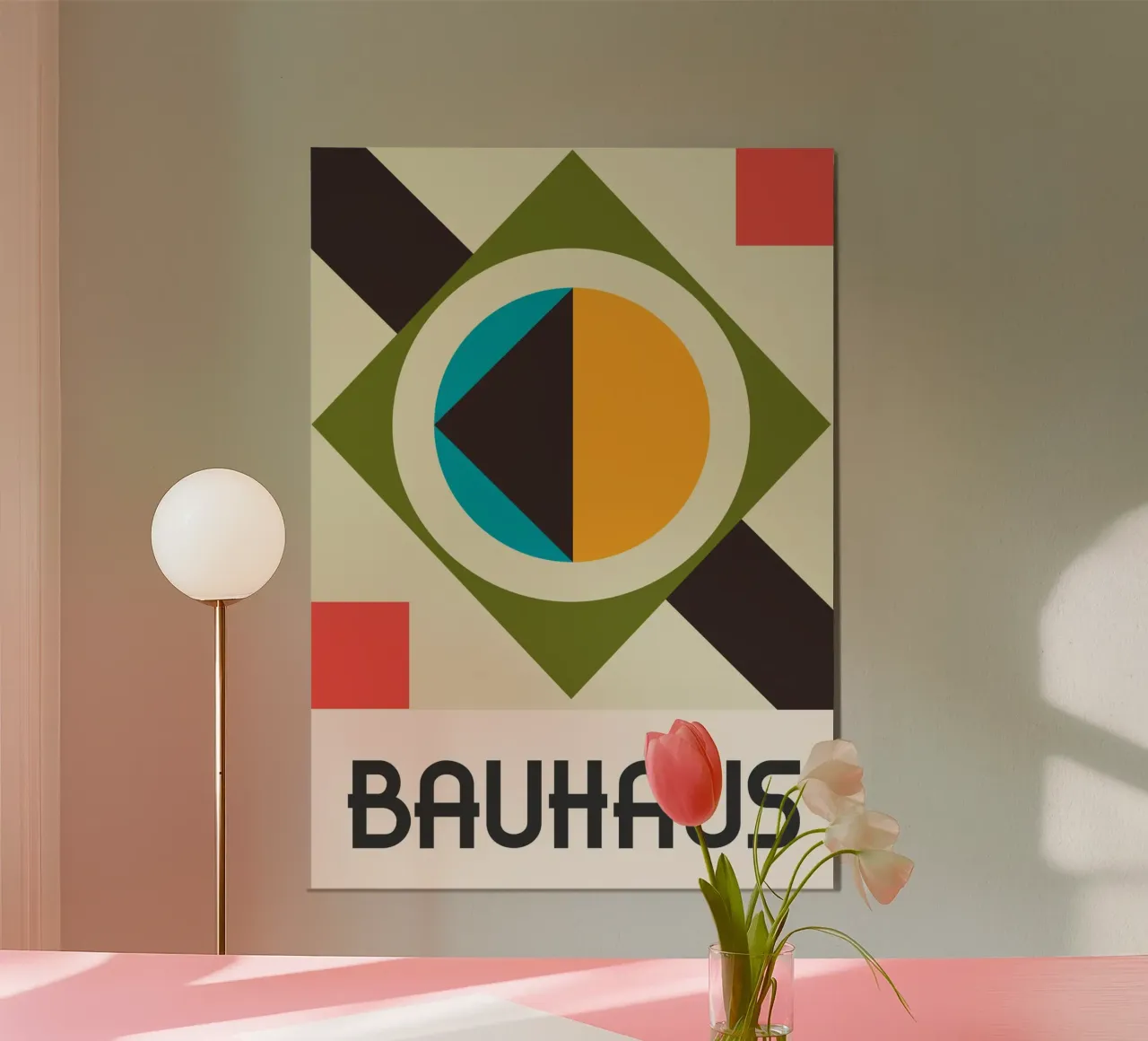 Bauhaus Forme geometriche a blocchi di colore Arte moderna di metà secolo carta hahnemühle da Grungeo