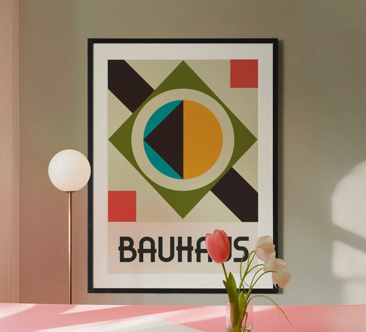 Bauhaus Forme geometriche a blocchi di colore Arte moderna di metà secolo carta hahnemühle da Grungeo