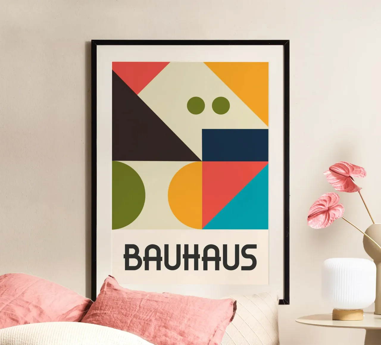 Forme geometriche Bauhaus Stampa astratta a colori di metà secolo carta hahnemühle da Grungeo
