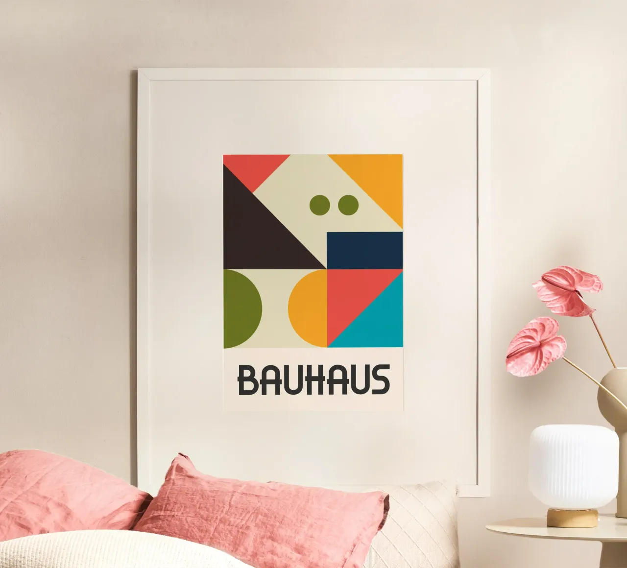 Forme geometriche Bauhaus Stampa astratta a colori di metà secolo carta hahnemühle da Grungeo
