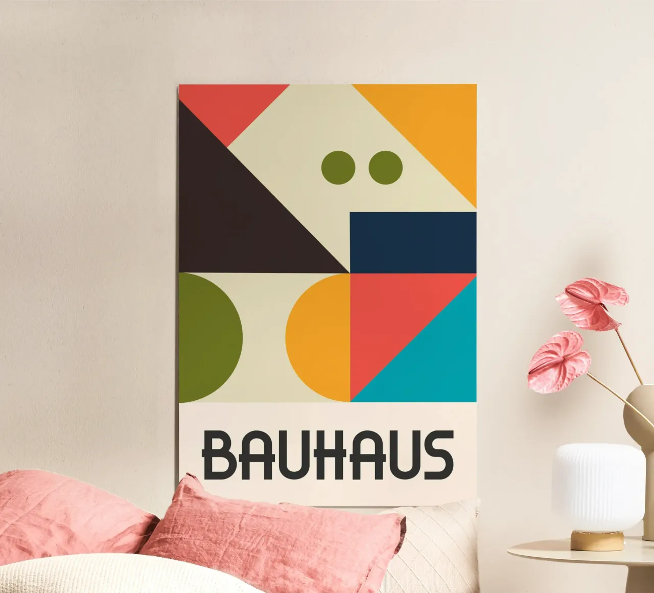 Forme geometriche Bauhaus Stampa astratta a colori di metà secolo carta hahnemühle da Grungeo