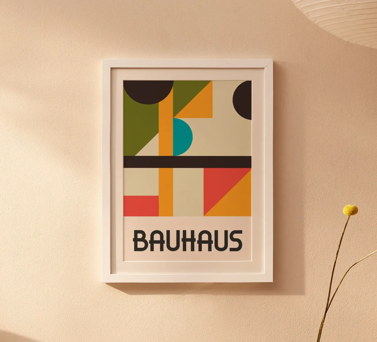 Bauhaus Forme geometriche complesse Stampa astratta a colori carta hahnemühle da Grungeo