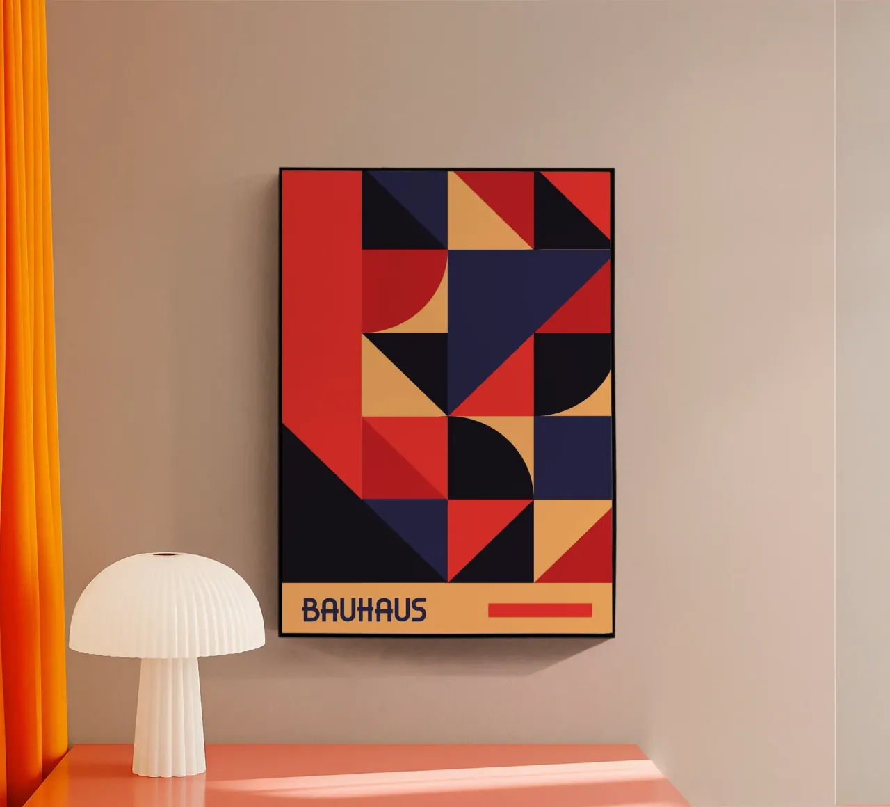 Bauhaus Forme geometriche complesse Stampa astratta a colori plexiglass da Grungeo