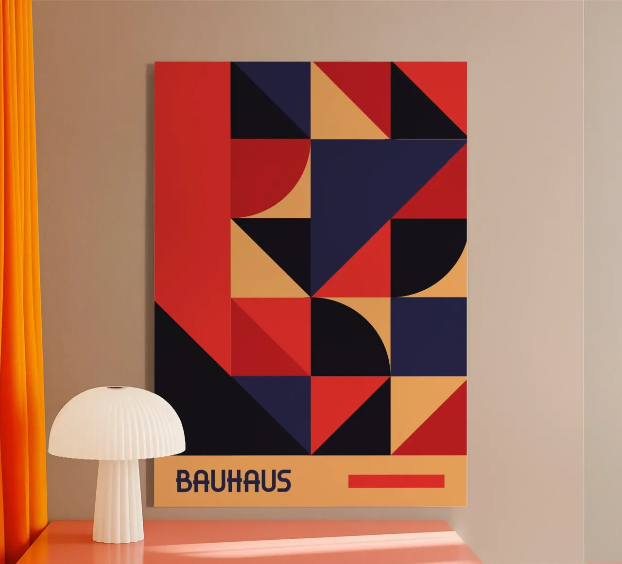 Bauhaus Forme geometriche complesse Stampa astratta a colori plexiglass da Grungeo