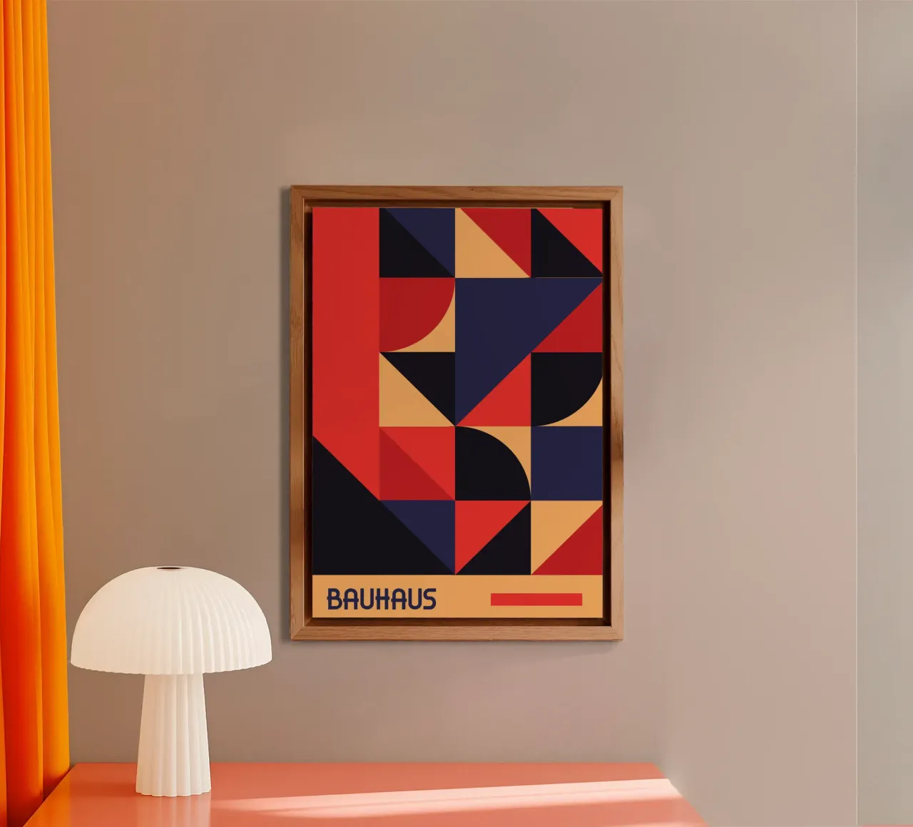 Bauhaus Geometric Shapes Complex Abstract Color Print forex plate by Grungeo