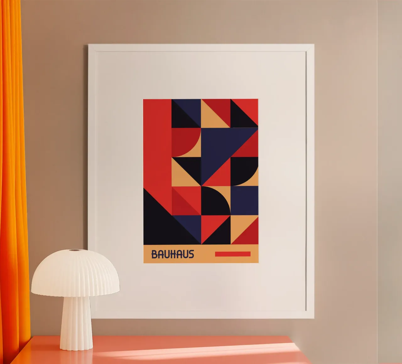 Bauhaus Geometrische Vormen Complexe Abstracte Kleurenprint hahnemühle van Grungeo