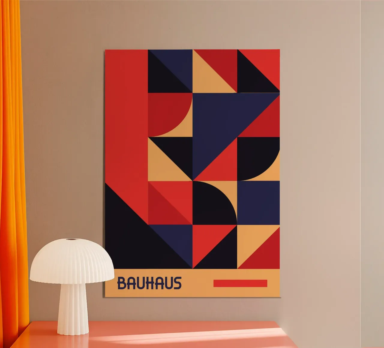 Bauhaus Geometrische Vormen Complexe Abstracte Kleurenprint hahnemühle van Grungeo