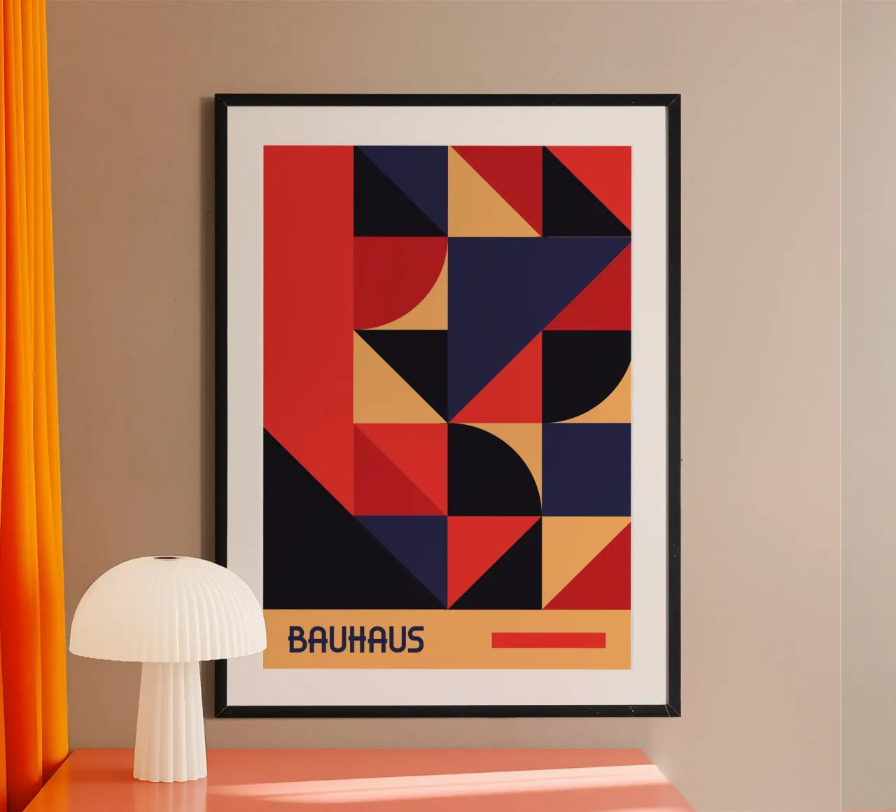 Bauhaus Geometrische Vormen Complexe Abstracte Kleurenprint hahnemühle van Grungeo