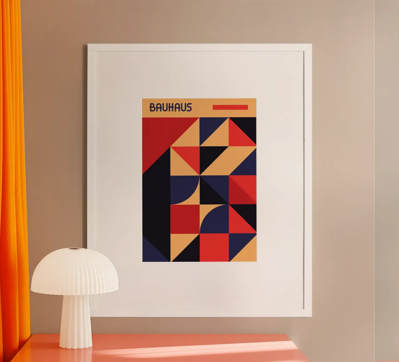 Bauhaus Geometric Abstract Pattern | Primary Colour Block Ar hahnemühle de Grungeo