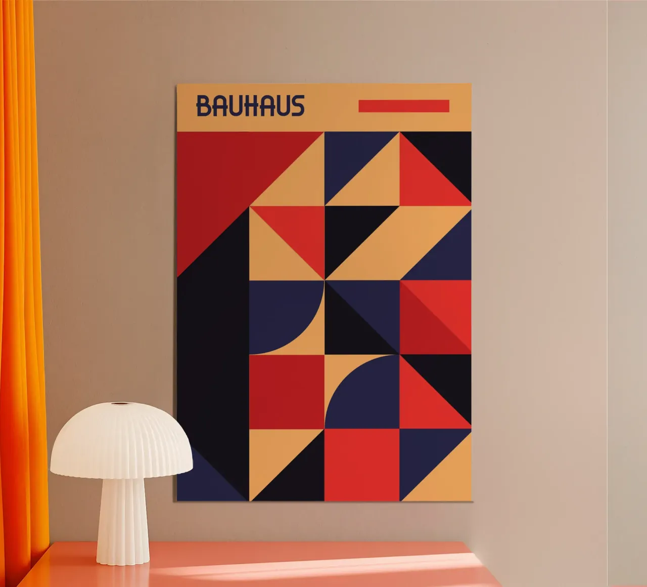 Bauhaus Geometric Abstract Pattern | Primary Colour Block Ar hahnemühle de Grungeo