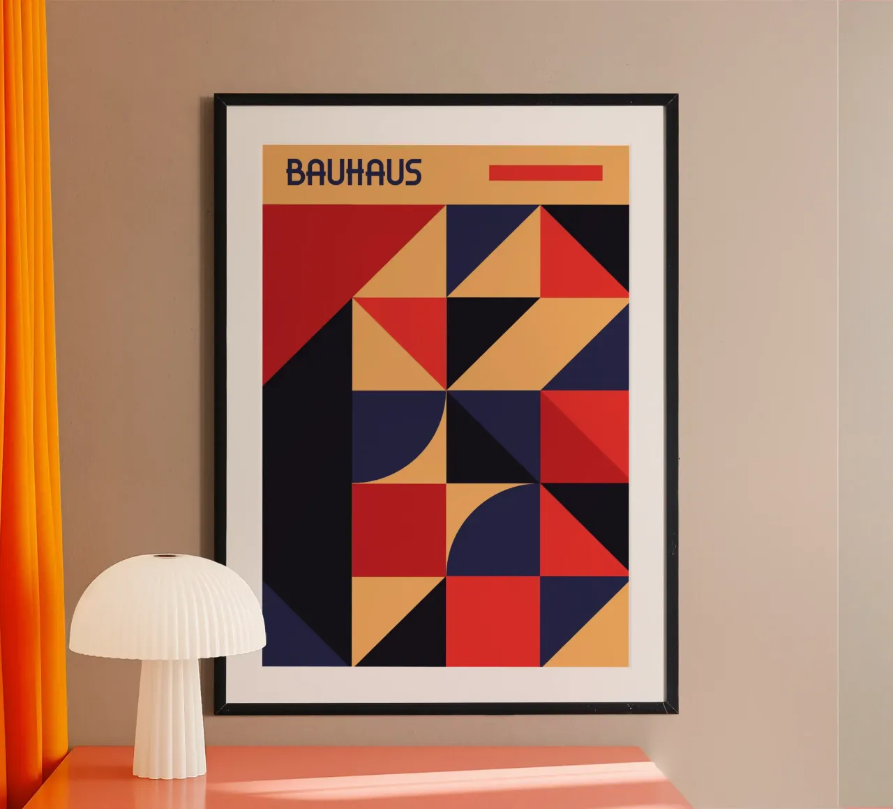 Bauhaus Geometric Abstract Pattern | Primary Colour Block Ar hahnemühle de Grungeo