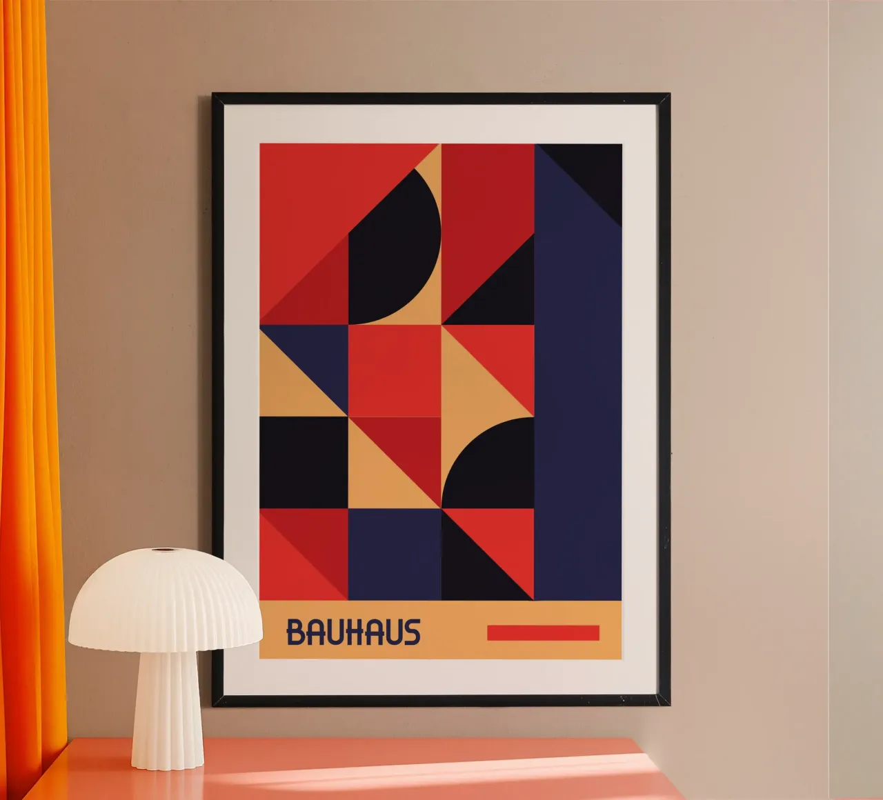 Bauhaus - Modello geometrico a blocchi di colore - Mid-Century Abstrac carta hahnemühle da Grungeo