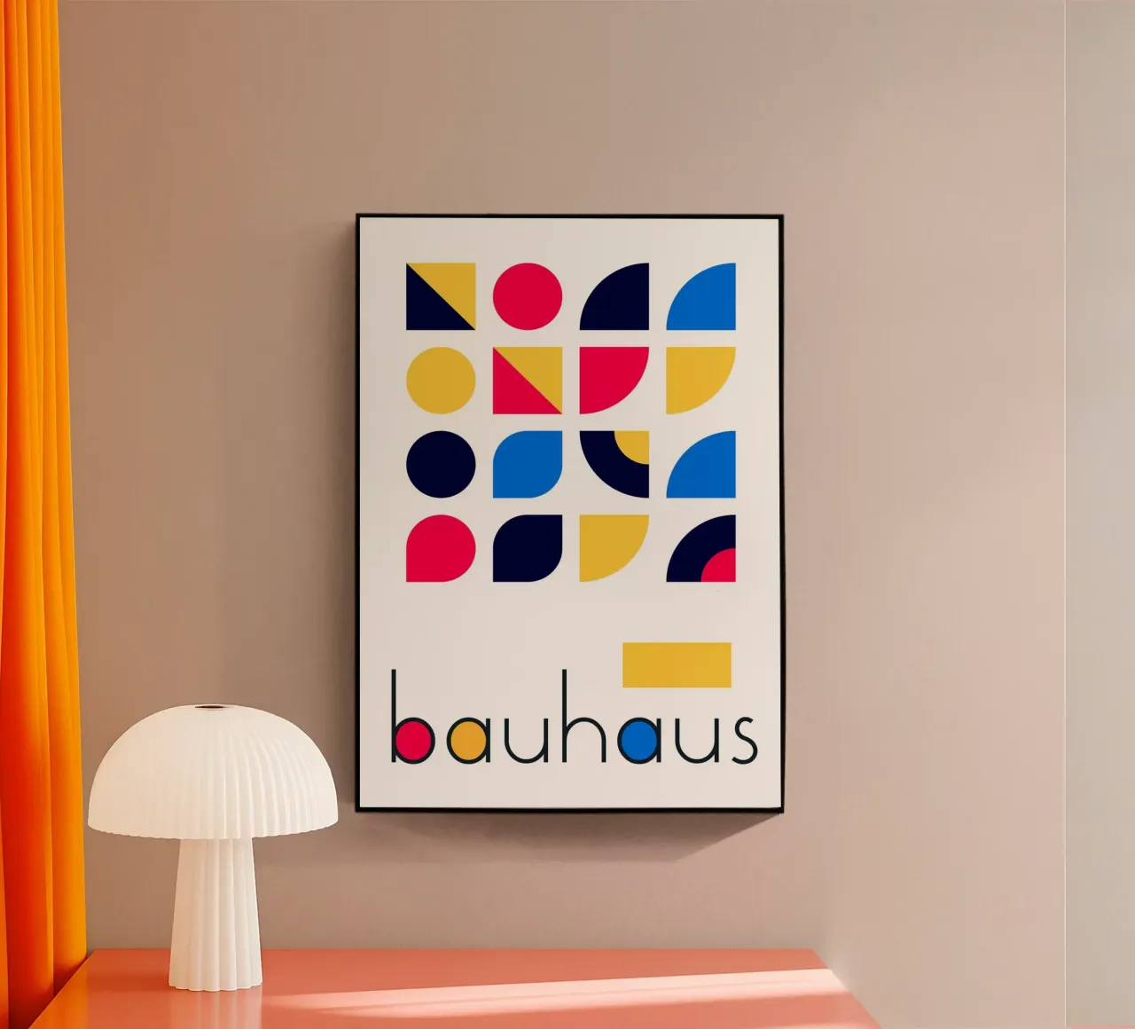 Bauhaus Formas Geométricas Colores Primarios Arte Abstracto metacrilato de Grungeo