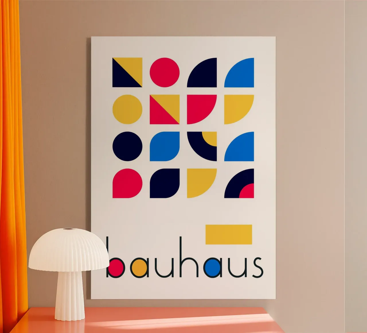 Bauhaus Formas Geométricas Colores Primarios Arte Abstracto metacrilato de Grungeo