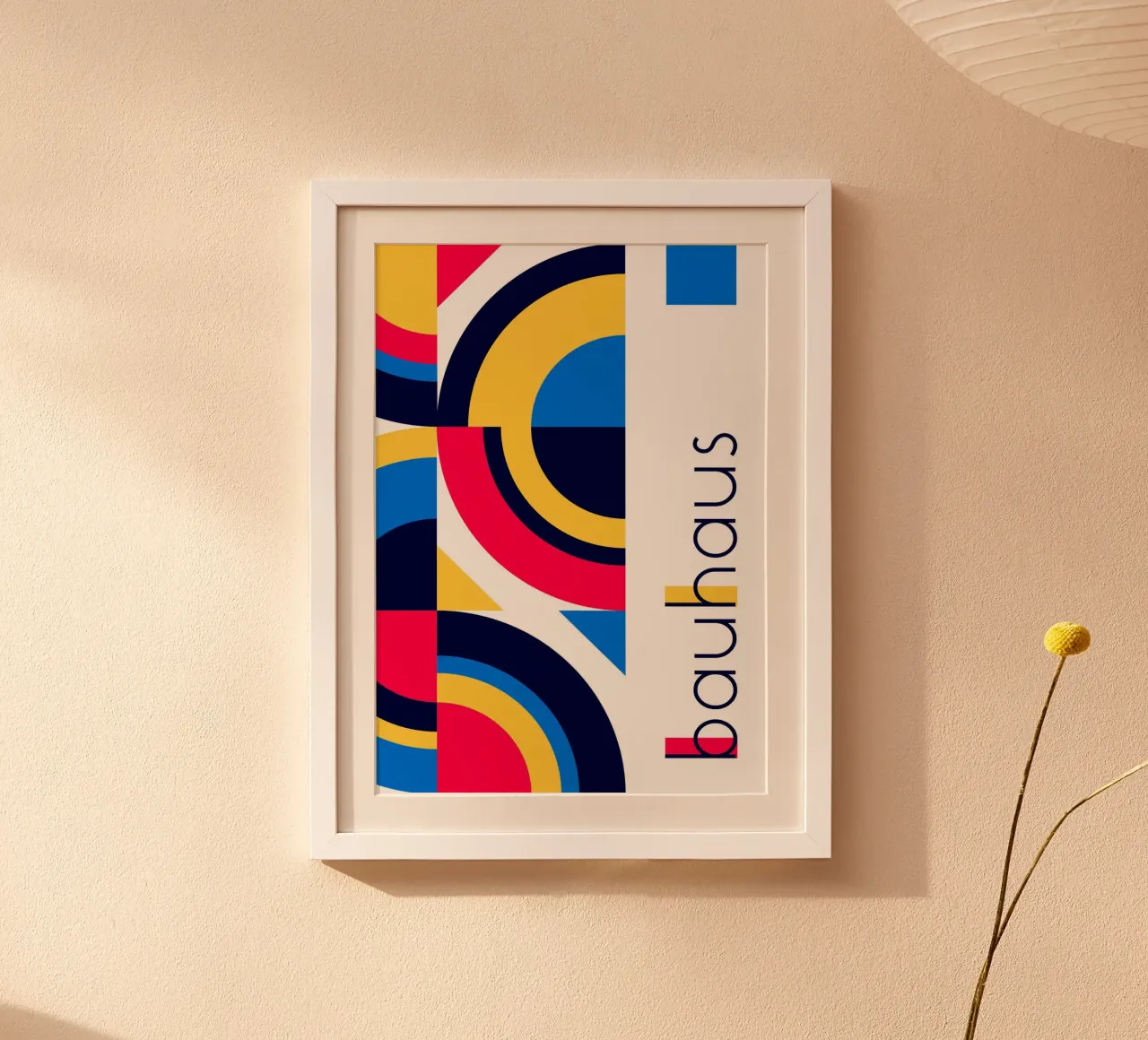 Bauhaus Primaire Kleur Abstract Raster | Geometrisch Midden Eeuw hahnemühle van Grungeo