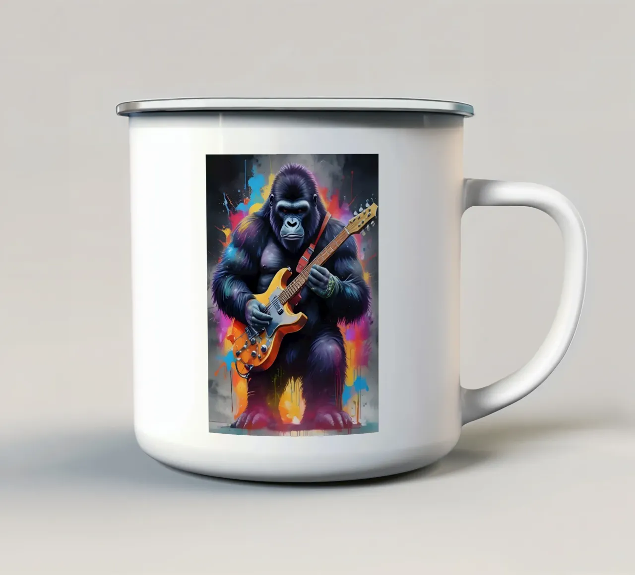 Gorilla rocker tazza in smalto da MakArena