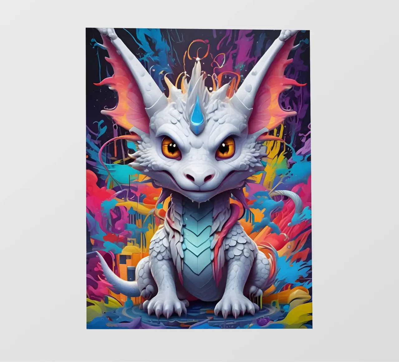 Piccolo drago bianco telo in pvc da MakArena