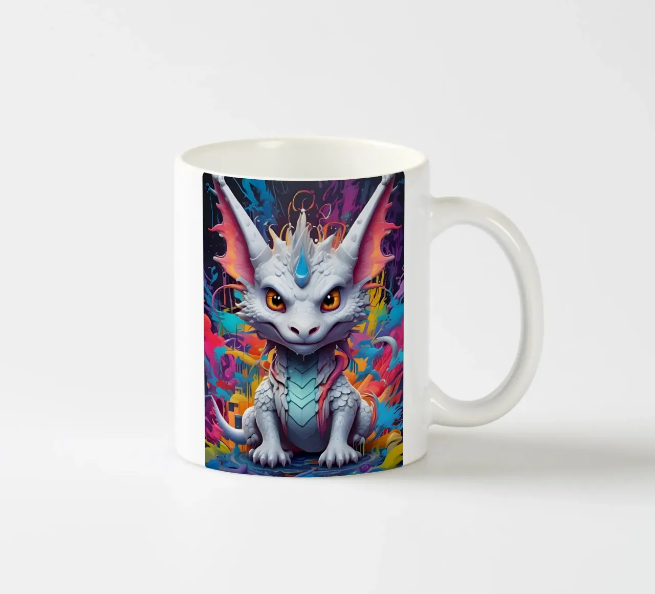 Piccolo drago bianco tazza in ceramica da MakArena