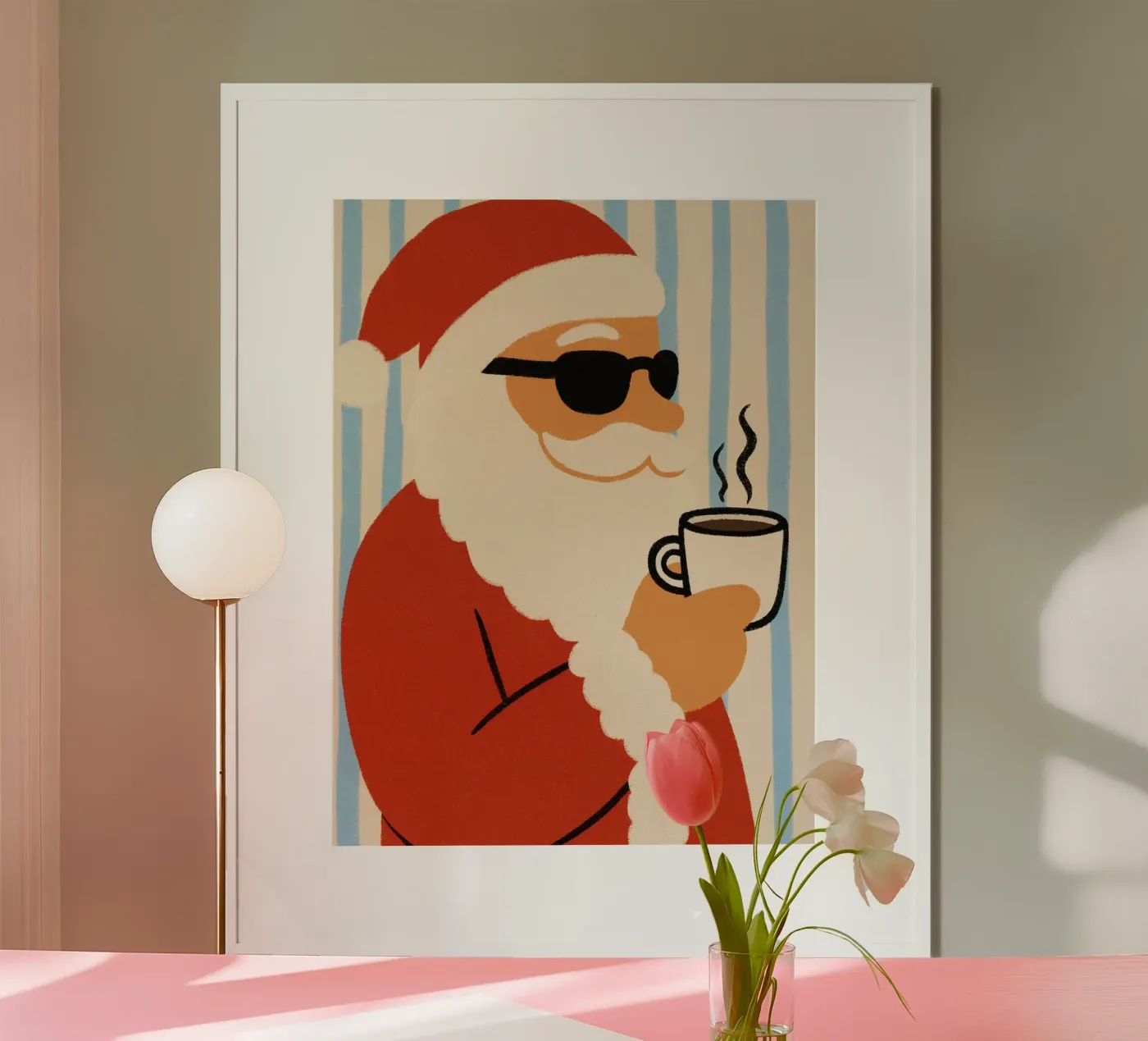 Kerstman poster van PurePeachChristmas