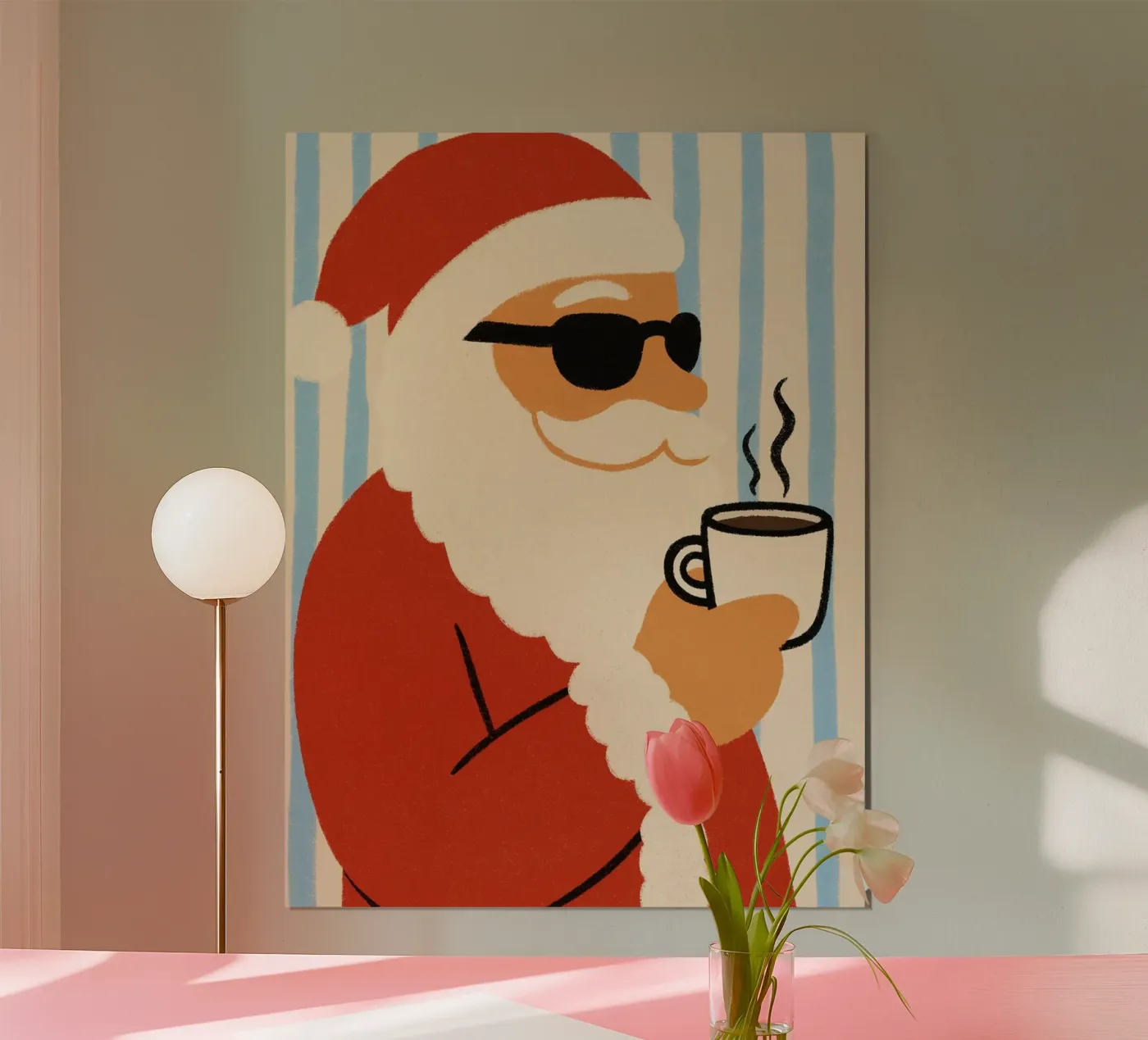 Kerstman poster van PurePeachChristmas