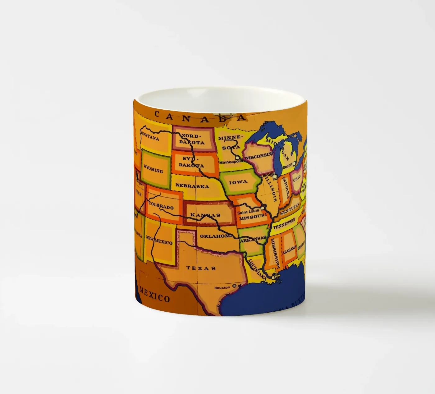 USA ceramic mug by Piccola Serenata